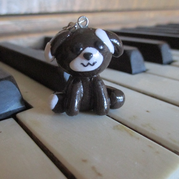 Handmade Polymer Clay Puppy Charm - Picture 2 of 7